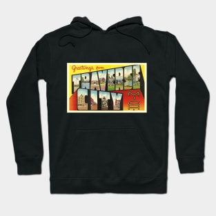 Greetings from Traverse City Michigan, Vintage Large Letter Postcard Hoodie